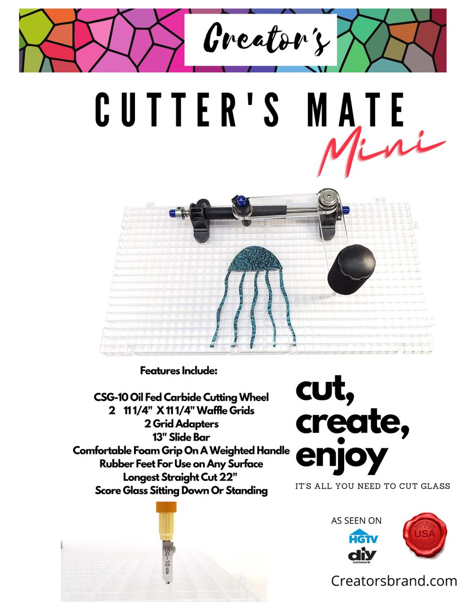 Creator's Cutter's Mate Mini Extra Glass Cutting System Includes Two